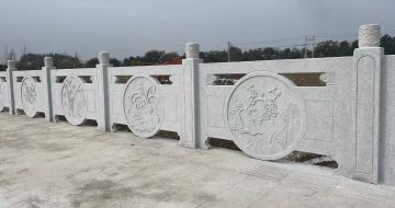 那曲芝麻白河道栏杆 石材栏杆