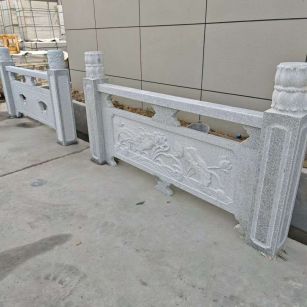 那曲芝麻白河道栏杆 石材栏杆