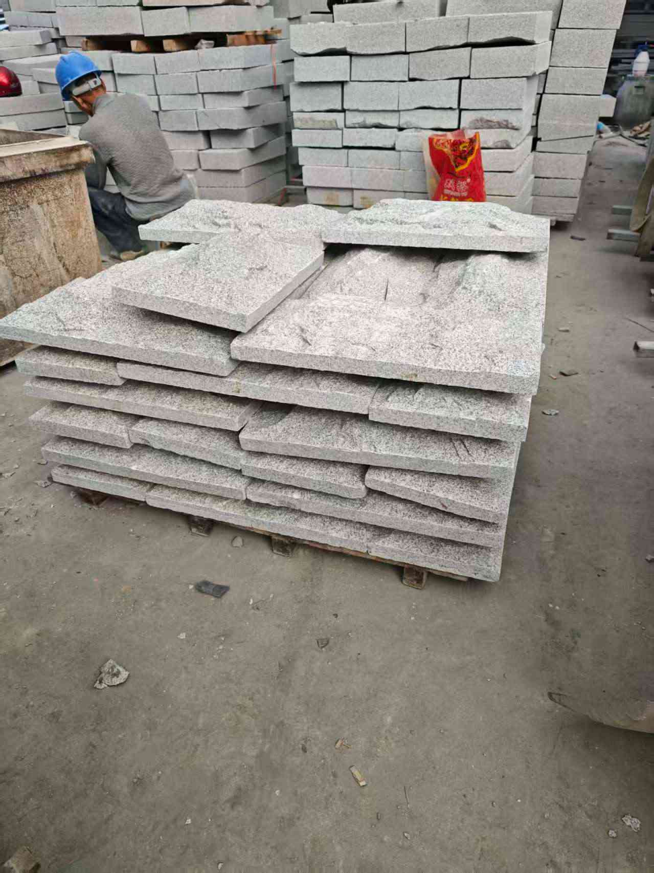 那曲芝麻白蘑菇石，自然面