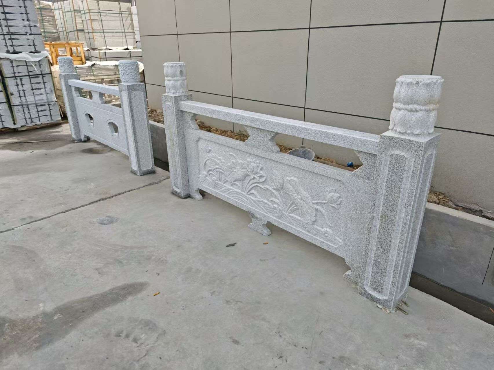 那曲芝麻白河道栏杆 石材栏杆