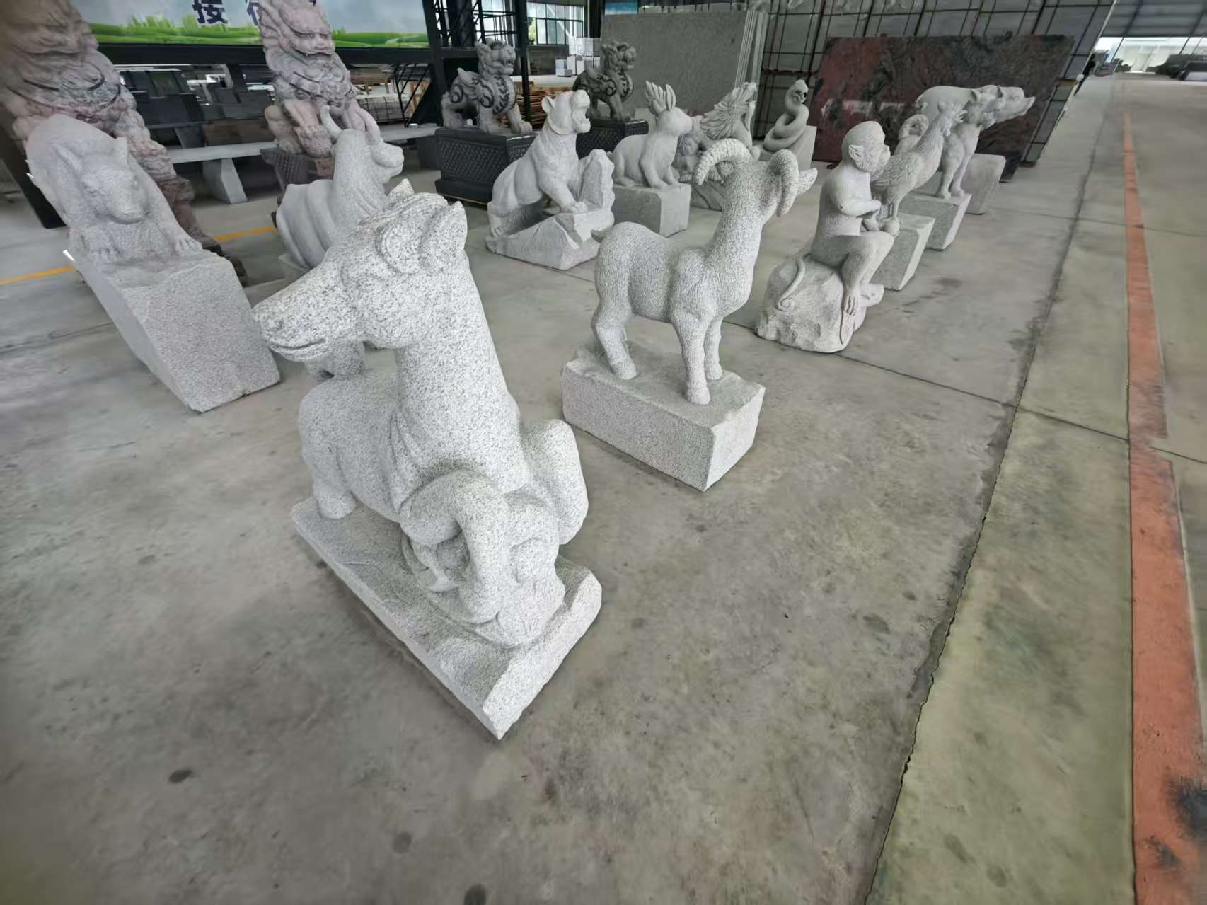 那曲芝麻白雕刻 十二生肖 异形雕刻